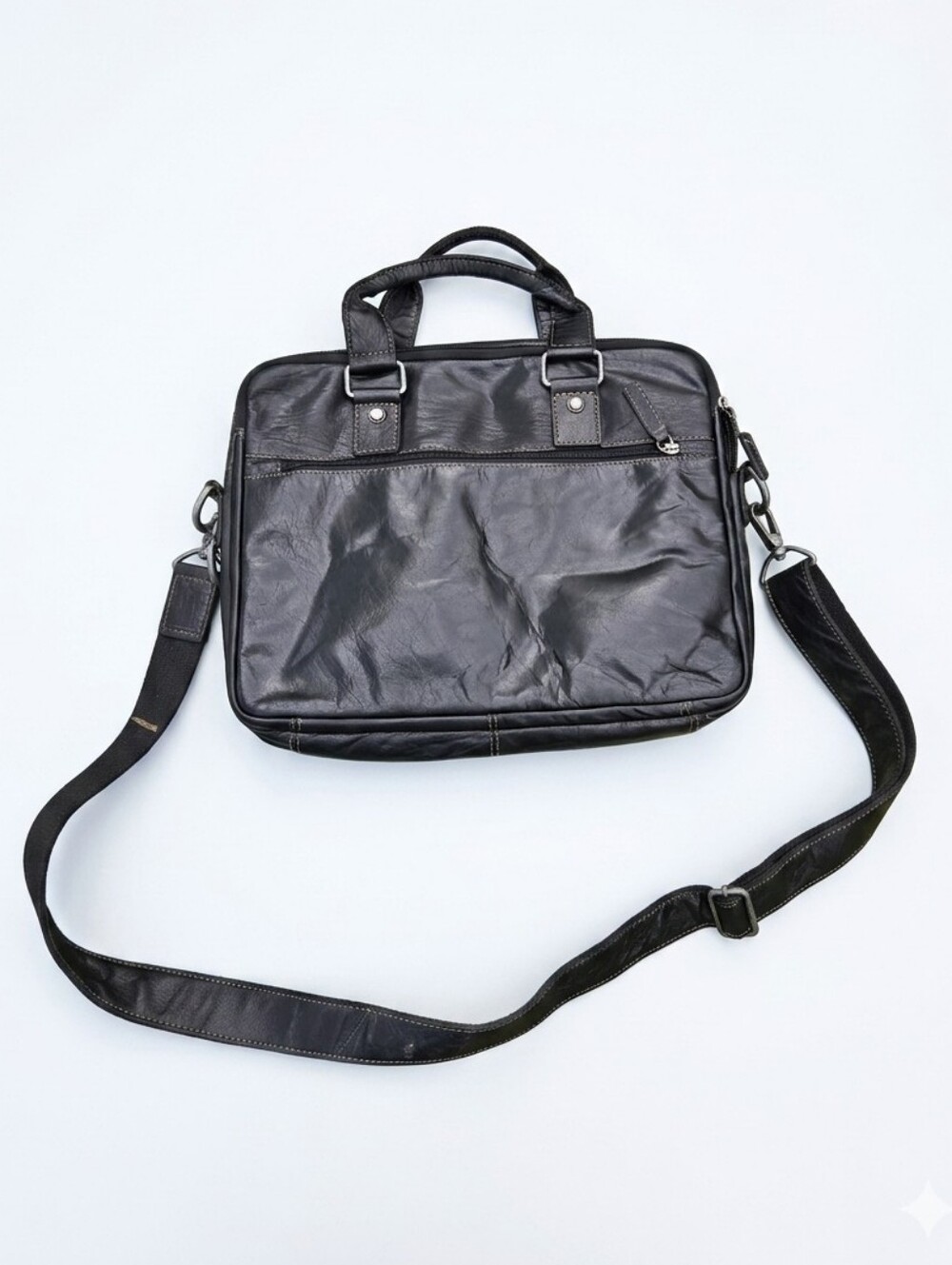 Jack Georges Voyager Professional Leather Briefcase - Black
